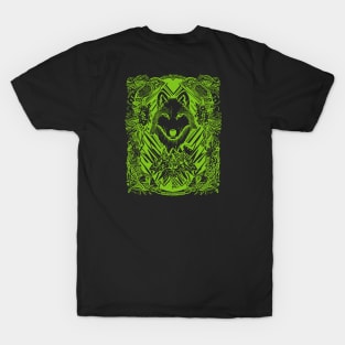 Darkness Pierce Wolf Green Color T-Shirt